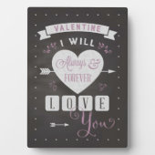 Valentijn Ik zal altijd en altijd van je houden Fotoplaat (voorkant)