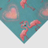 Valentijn inpakpapier - Flamingo- Retro Tissuepapier (Detail)