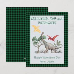 Valentijn, je bent DINO-Mite. Valentijnse klasloka Feestdagenkaart