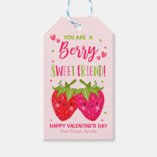 Valentijn Je bent een Berry Sweet Friend klaslokaa Cadeaulabel