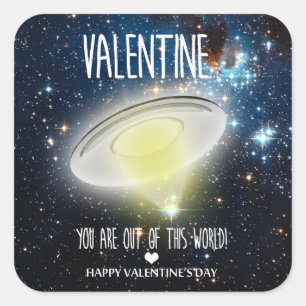 Valentijn, je bent uit deze wereld! vierkante sticker