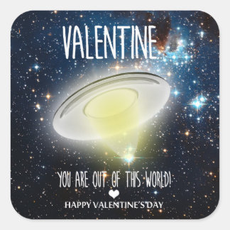 Valentijn, je bent uit deze wereld! vierkante sticker