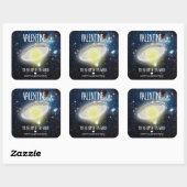 Valentijn, je bent uit deze wereld! vierkante sticker (Vel)