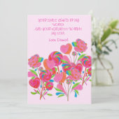 Valentijn Kaart Lollipop Flower (Staand voorkant)