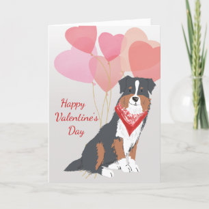 Valentijn Kaart van Australian Shepherd Dog Hearts