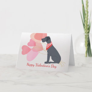 Valentijn Kaart van Great Dane Dog Red Balloons