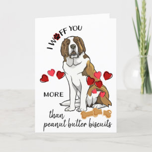 Valentijn-kaart van je Saint Bernard Dog Love Feestdagen Kaart