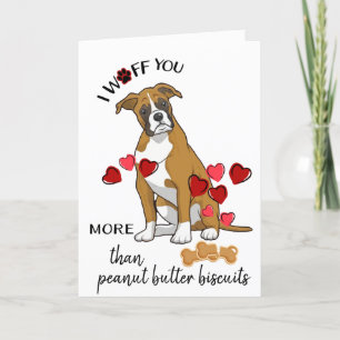 Valentijn Kaart van uw Boxer Dog Love Biscuits