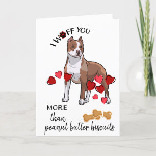 Valentijn-kaart van uw Fawn Pitbull Dog Love Feestdagen Kaart