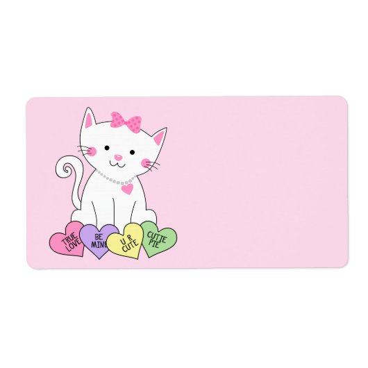 Valentijn Kat Etiket (Voorkant)
