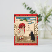 Valentijn Kat Feestdagenkaart (Staand voorkant)