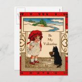 Valentijn Kat Feestdagenkaart (Voorkant / Achterkant)