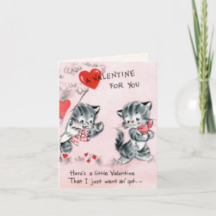 Valentijn Kat Kaart voor kinderen