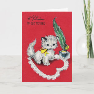 Valentijn Kat voor moeder Feestdagen Kaart