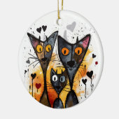 Valentijn Katten en Harten Ornament (Links)