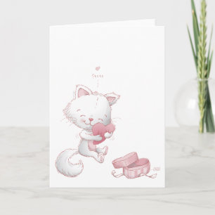 Valentijn katten feestdagen kaart