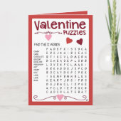 Valentijn Kinder Puzzels Activiteit Kaart (Voorkant)