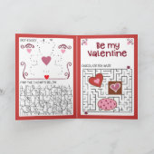 Valentijn Kinder Puzzels Activiteit Kaart (Binnen)