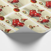 VALENTIJN KINDERCLOWNEN MET RODE RUBY GEMSTONES CADEAUPAPIER (Hoek)