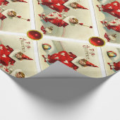 VALENTIJN KINDERCLOWNEN MET RODE RUBY GEMSTONES CADEAUPAPIER (Hoek)