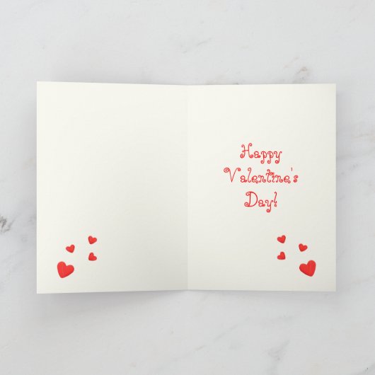 Valentijn Kippen en hartenmand Feestdagen Kaart (Binnen)