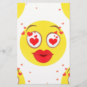 Valentijn kiss Emoji Briefpapier