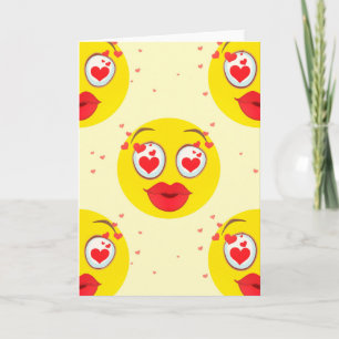 Valentijn kiss Emoji Feestdagen Kaart