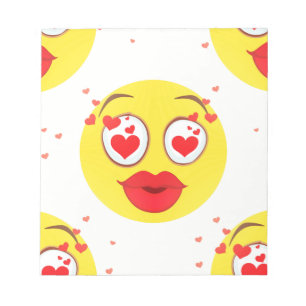 Valentijn kiss Emoji Notitieblok