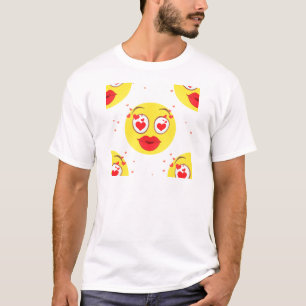 Valentijn kiss Emoji T-shirt