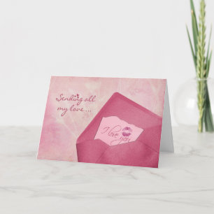 Valentijn Kiss op Envelope Feestdagen Kaart