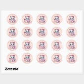Valentijn Kitten gepersonaliseerde naam ronde Stic Sticker (Vel)