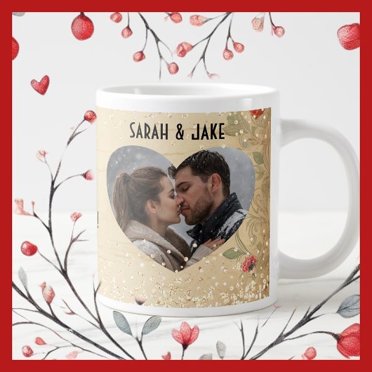 Valentijn  koppels hart extra grote beker