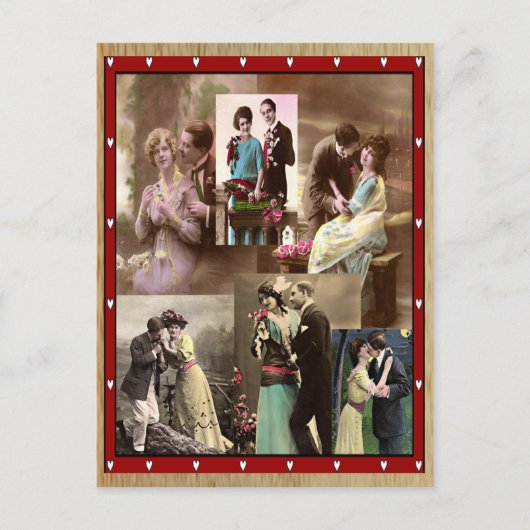  Valentijn Koppels in liefde Briefkaart (Voorkant)