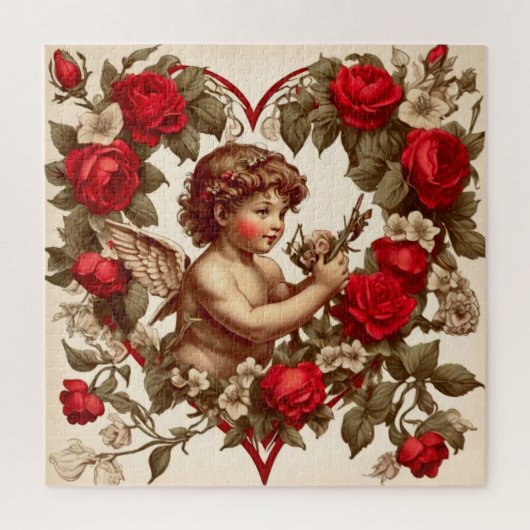  Valentijn kunst liefde cupido Legpuzzel (Verticaal)