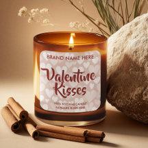 Valentijn Kussen Aangepaste Roze Kaarslabels 