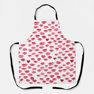 Valentijn Kusses Pattern All-Over Print Schort