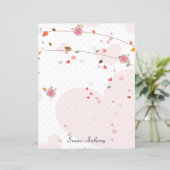 Valentijn laat Briefpapier bloemen harten (Staand voorkant)