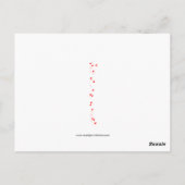 Valentijn Lady met groot Pet Briefkaart (Achterkant)