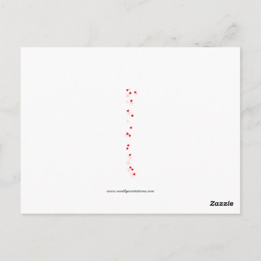 Valentijn Lady met groot Pet Briefkaart (Achterkant)