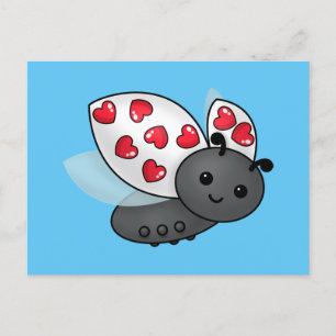 Valentijn Ladybug Briefkaart