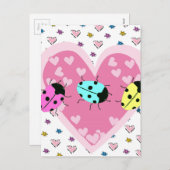 VALENTIJN LADYBUGS FEESTDAGENKAART (Voorkant / Achterkant)