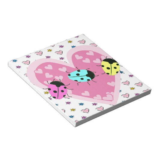 VALENTIJN LADYBUGS NOTITIEBLOK (Schuin)