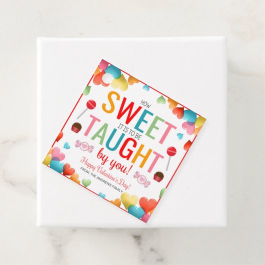 Valentijn -leraar Gift Label (In situ)