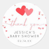 Valentijn Lieverd Baby shower Favor Sticker (Voorkant)