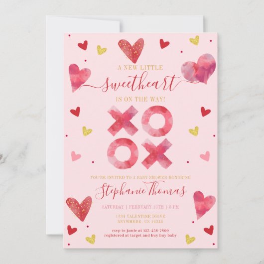 Valentijn Lieverd Baby shower Kaart (Voorkant)