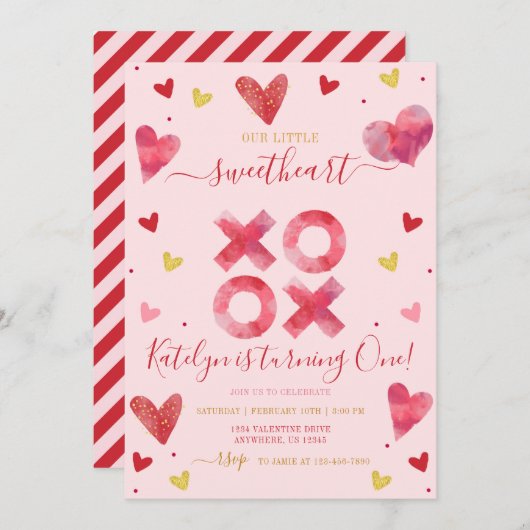 Valentijn Lieverd Birthday Kaart (Voorkant / Achterkant)