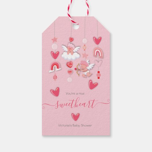 Valentijn Lieverd mobiel Baby shower Cadeaulabel (Achterkant)