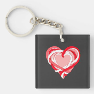 valentijn lint hart t shirt ontwerp sleutelhanger