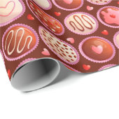 Valentijn Love Chocolate Cadeaupapier (Rol Hoek)