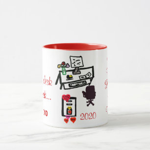 Valentijn Love Hearts Kantoor Desk Name Mokken